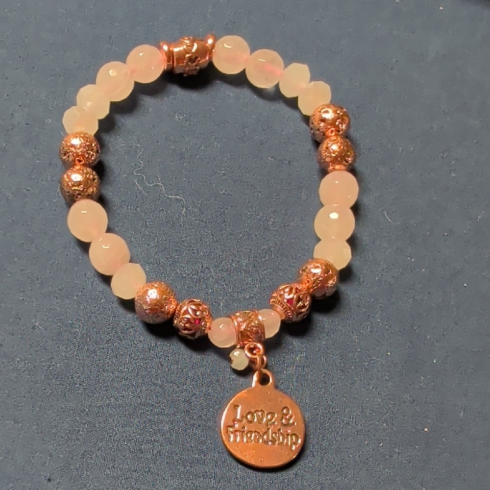Rose Gold Love & Friendship  Diffuser Bracelet - Picture 2 of 10